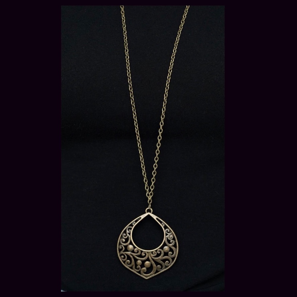 BRONZED ABSTRACT NECKLACE